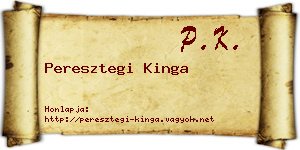 Peresztegi Kinga névjegykártya