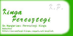 kinga peresztegi business card